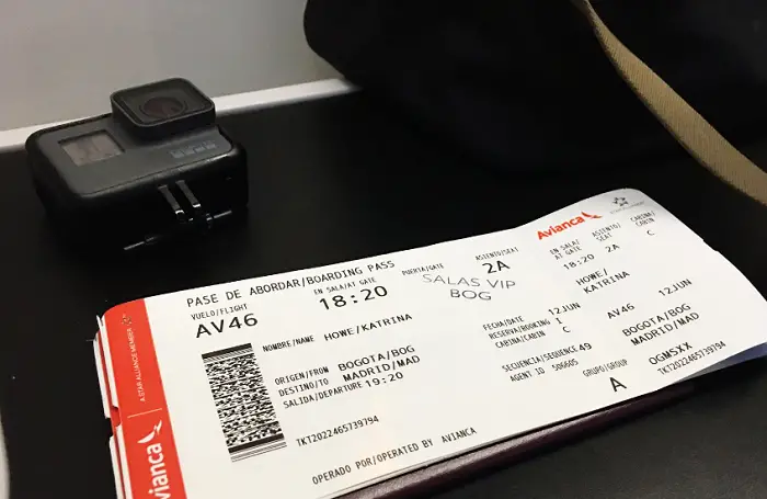 fake airline ticket.