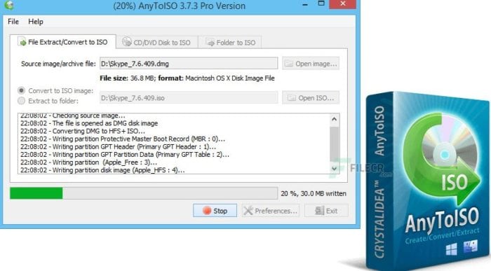 how to convert a file folder into an iso file with winiso