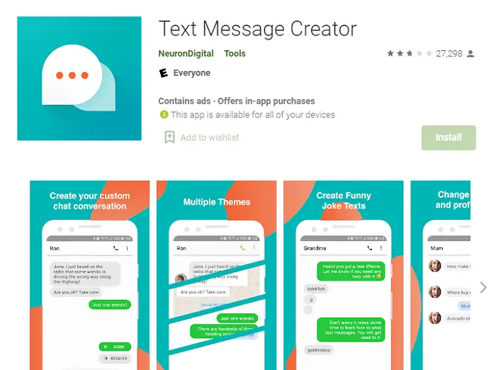 text message creator