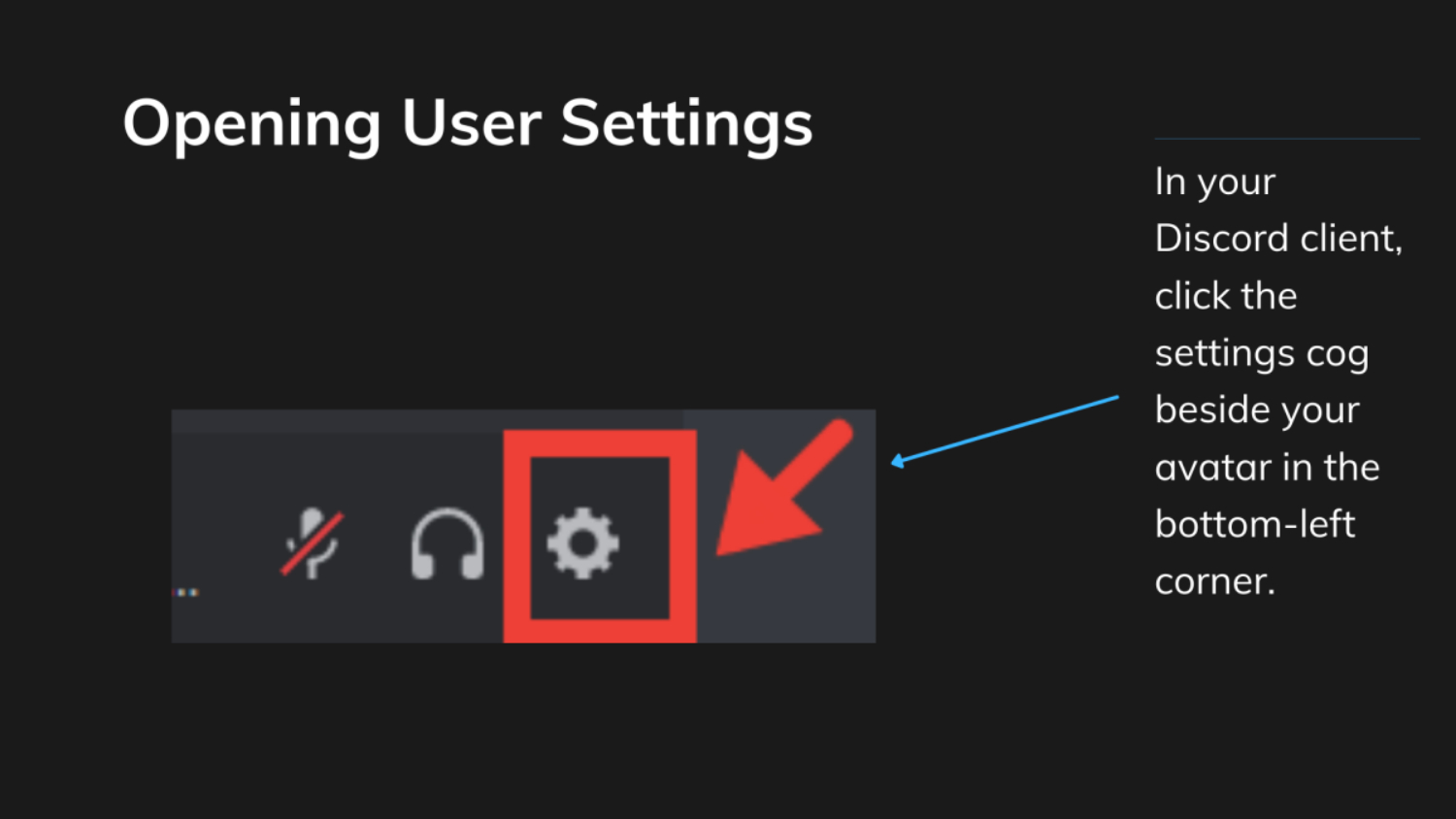 open user settings
