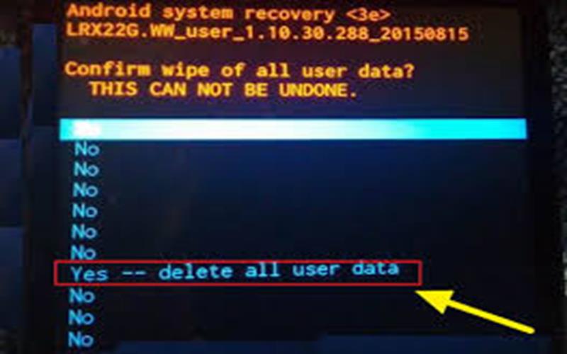 delete all user data