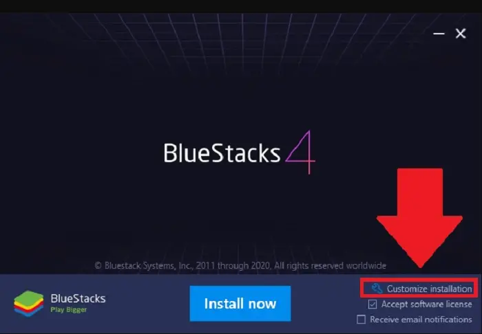 install blueStacks to your pc