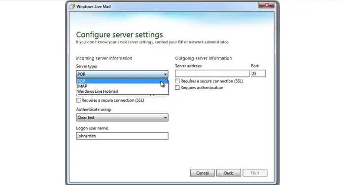 configure server settings