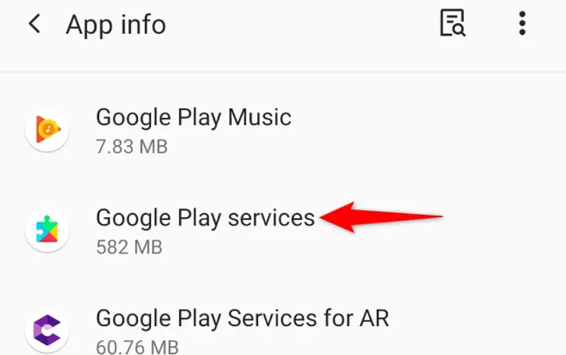 click on google play services