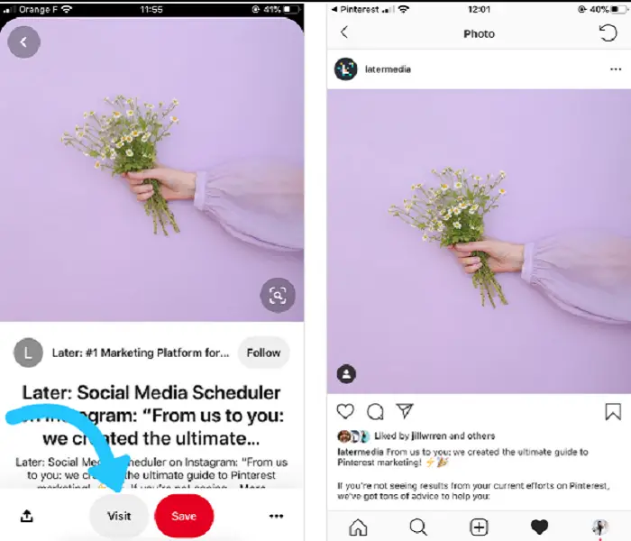 post your instagram posts to your pinterest