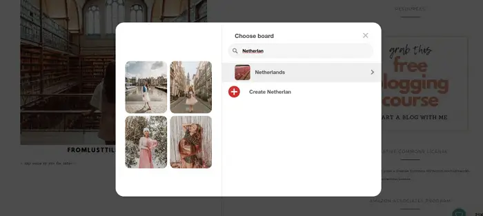 use the pinterest browser button to save pictures from desired websites backup