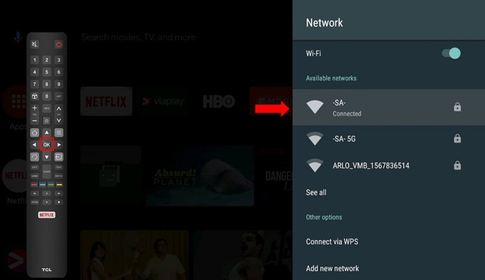check connection on tcl tv