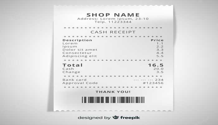 grocery receipt generator