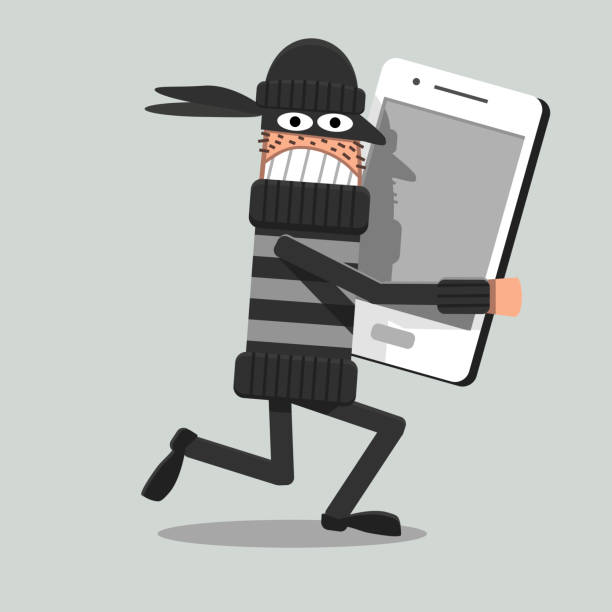 A thief stealing a cell phone