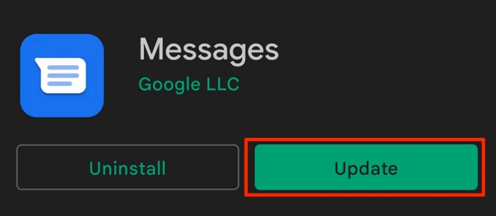 update messaging app