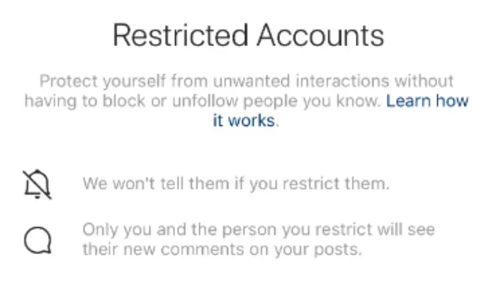 restricted account