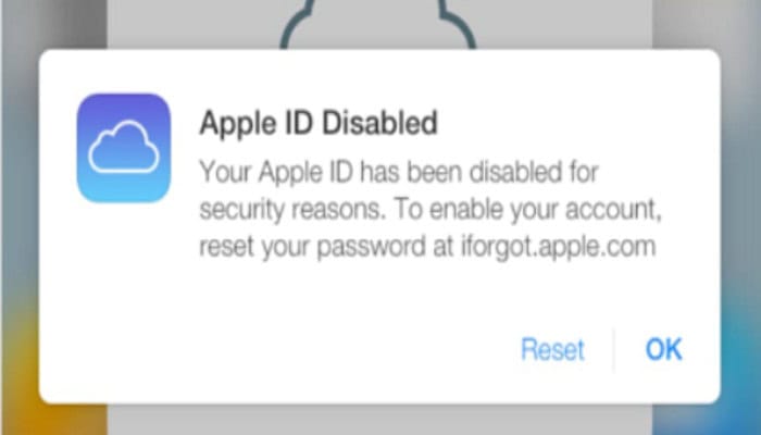 apple id disabled