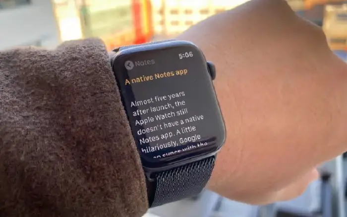 apple watch notes