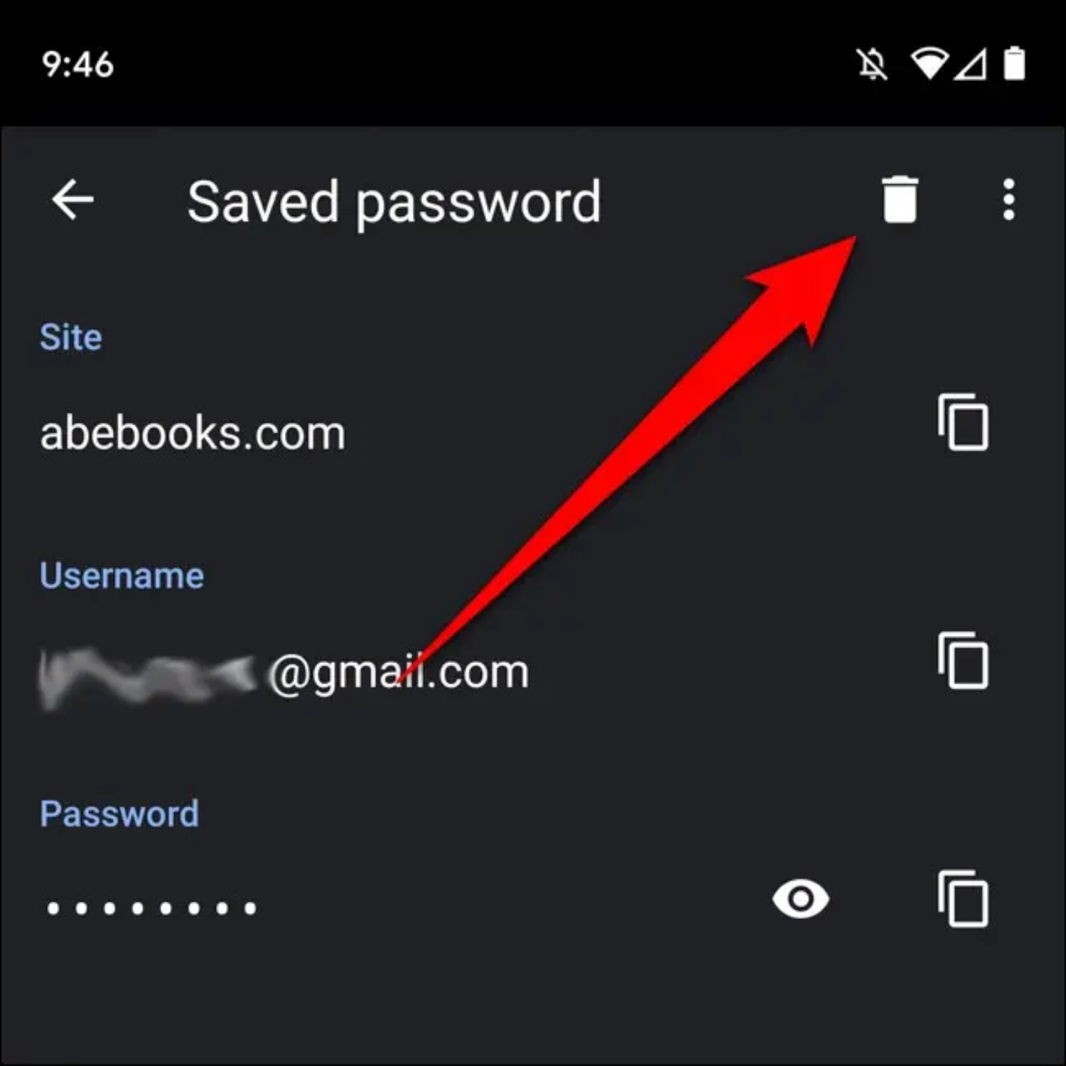 delete save passwords