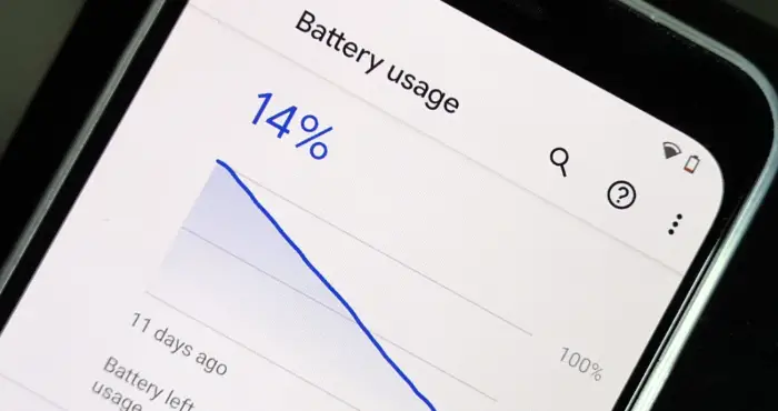 phone's battery is losing its current charge
