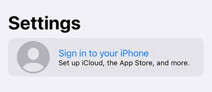 sign in to your iphone