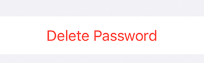 delete password button