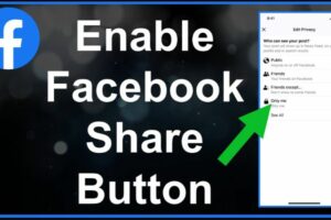 how to enable the share button on facebook