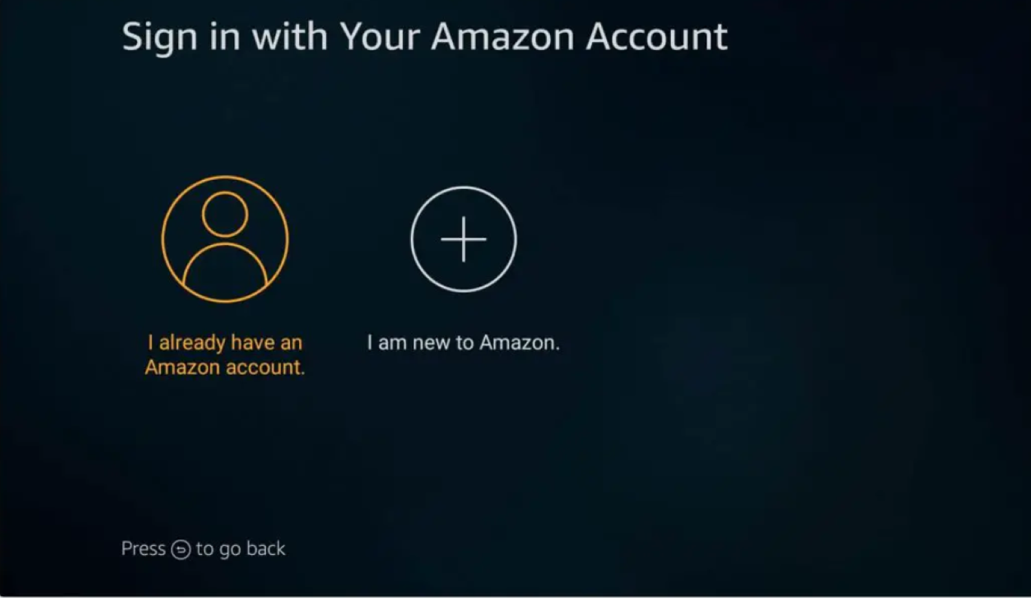 log in to amazon account
