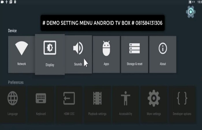 android box settings