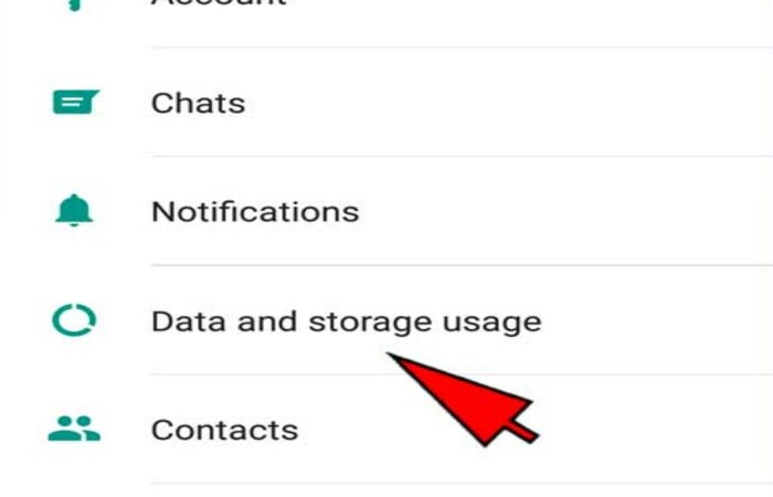 whatsapp settings data storage