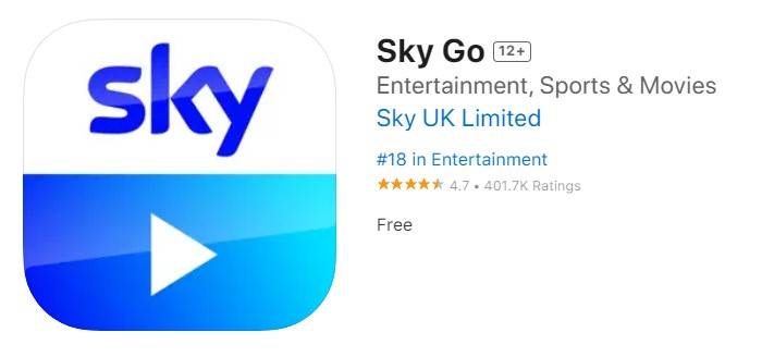 install sky go from apps tore