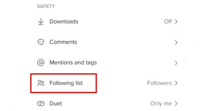 select followers section to restrict