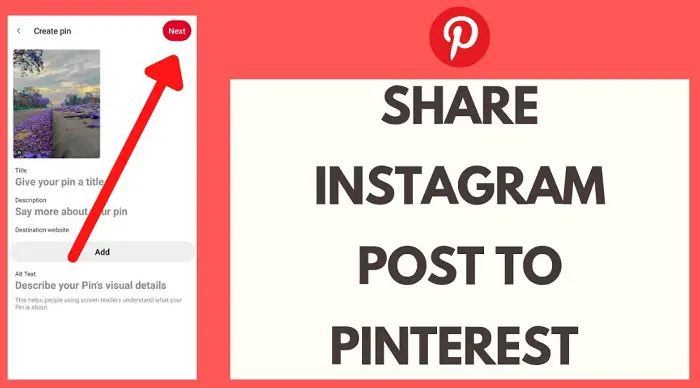 share instagram post on pinterest