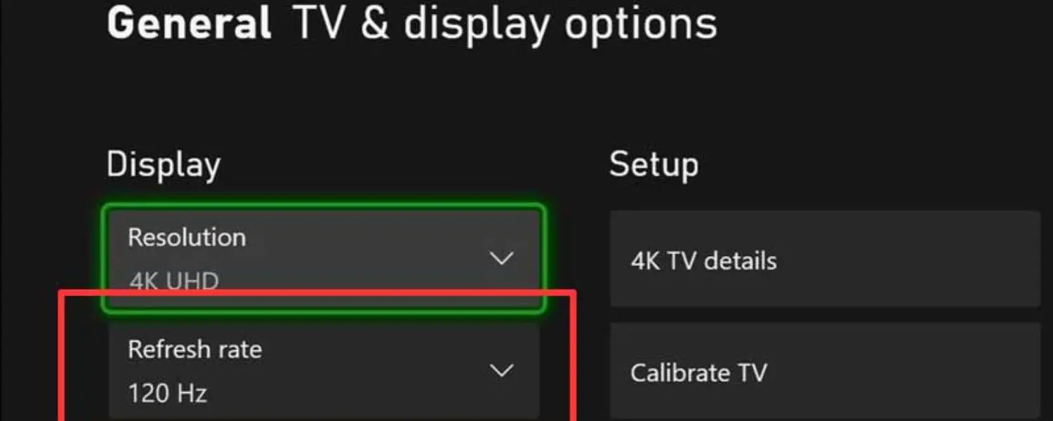 xbox refresh rate details
