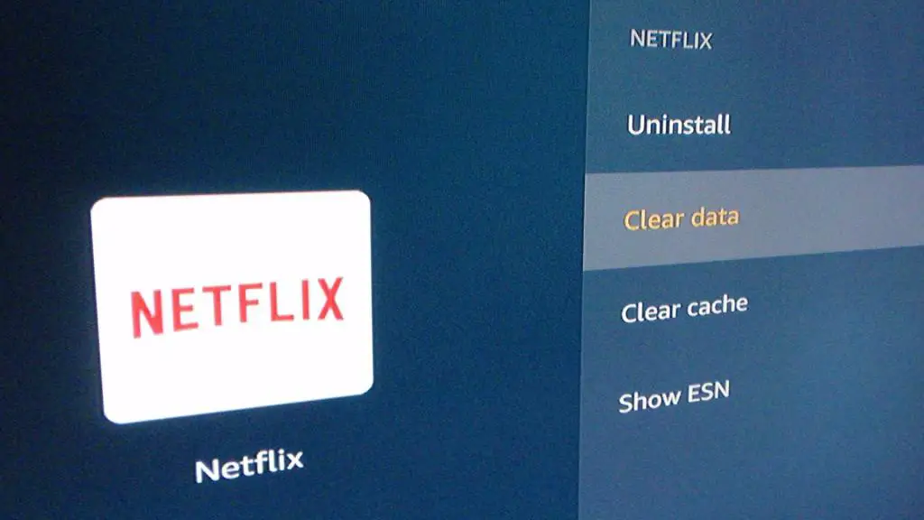 clearing cache of netflix