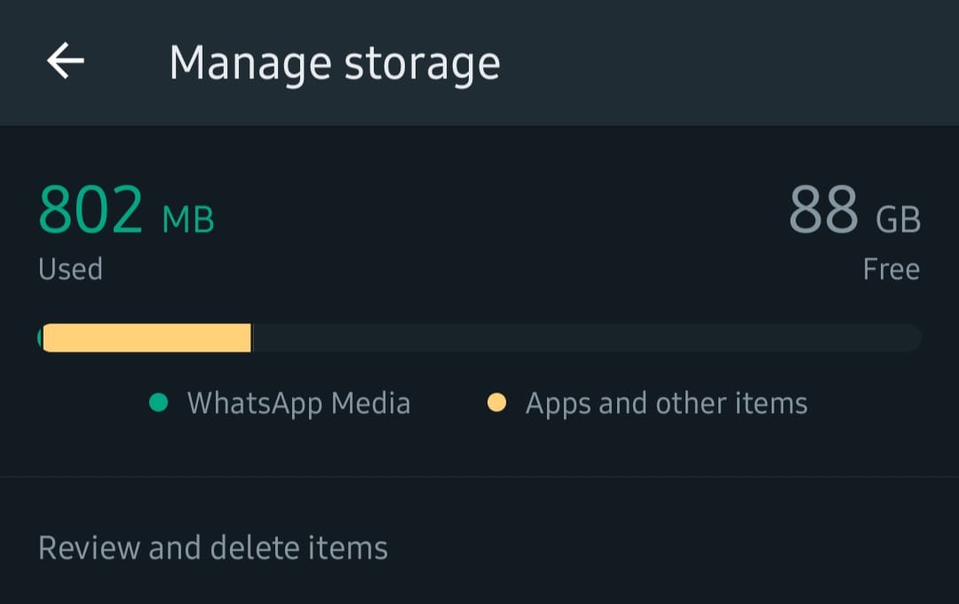 delete the cache and data for the messaging app