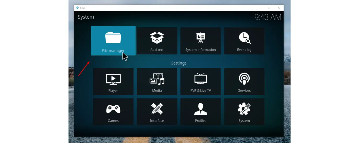 how to install stream hub on kodi, file manager