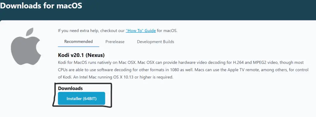 installing kodi on mac