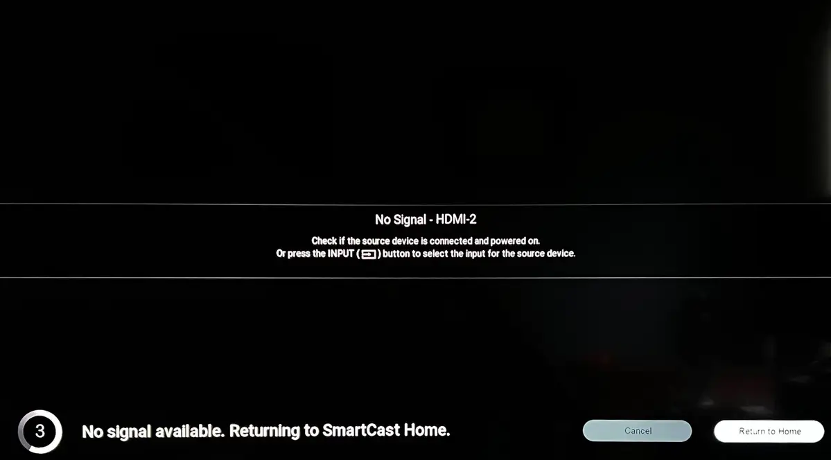 vizio tv keeps switching to smartcast it does not return to last input