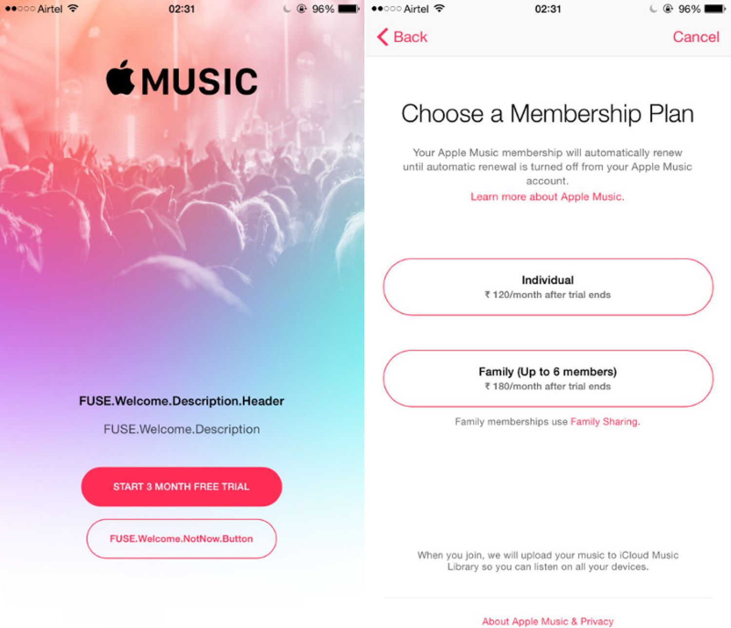 apple music membership plan