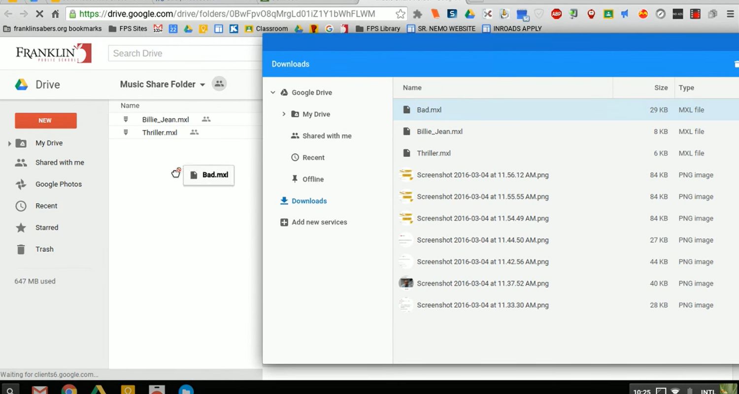 drag and drop in chromebook to copy file