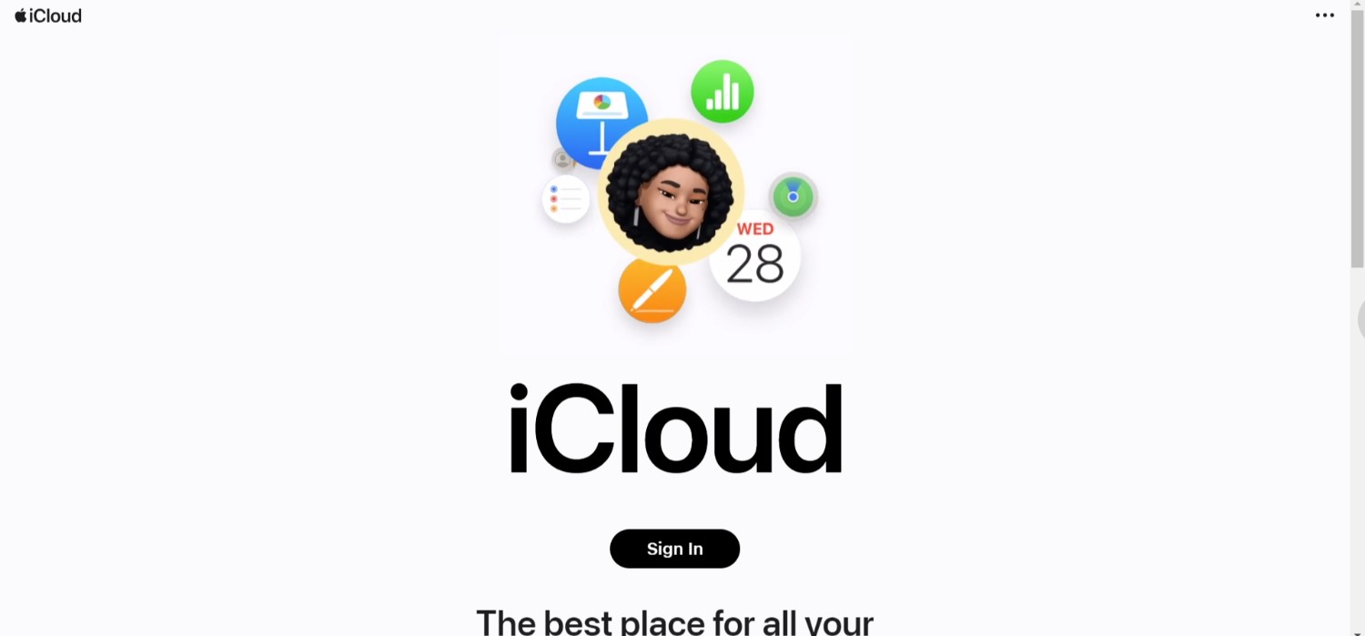 sign in on the icloud