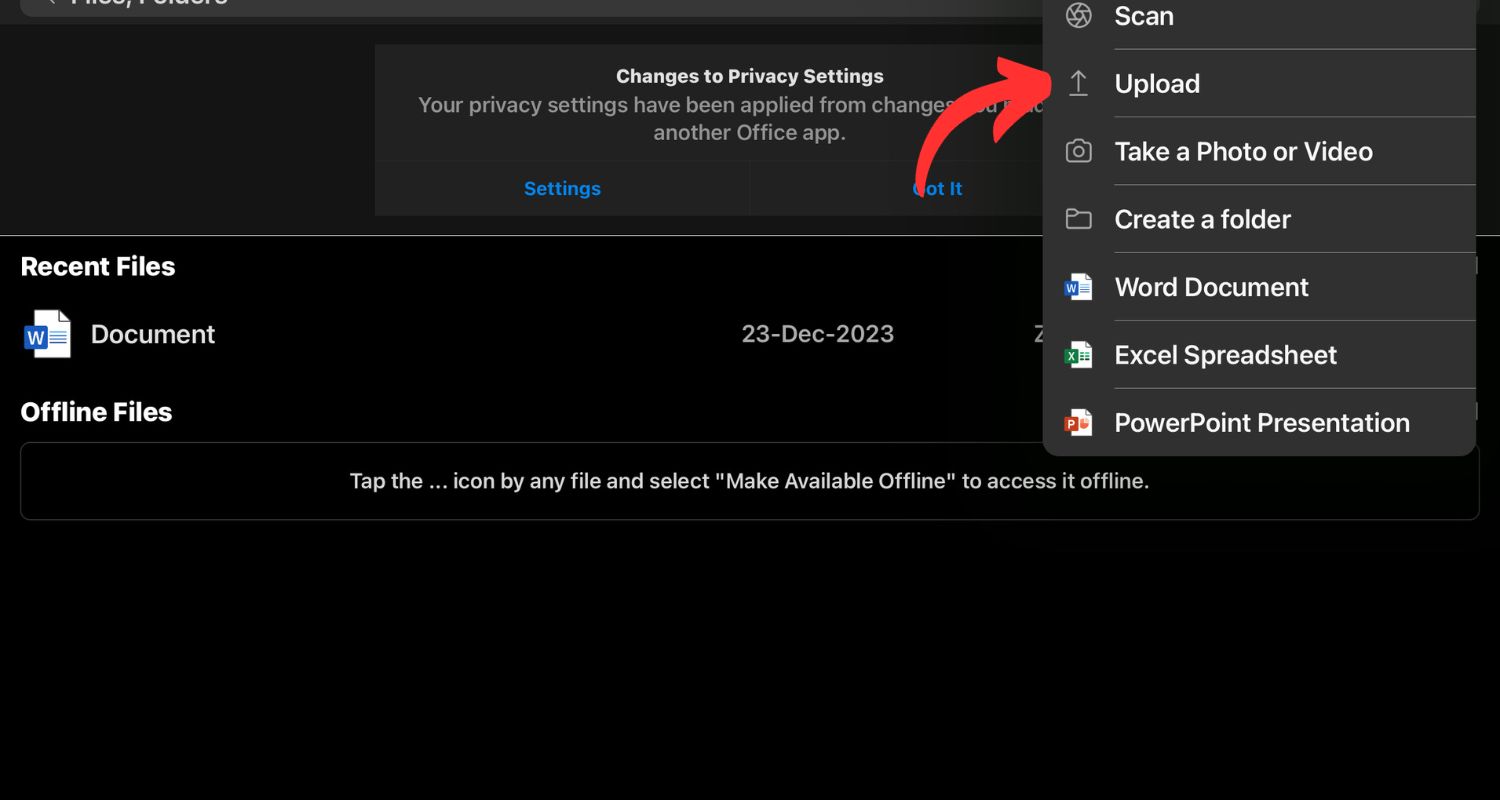 upload desired images to onedrive