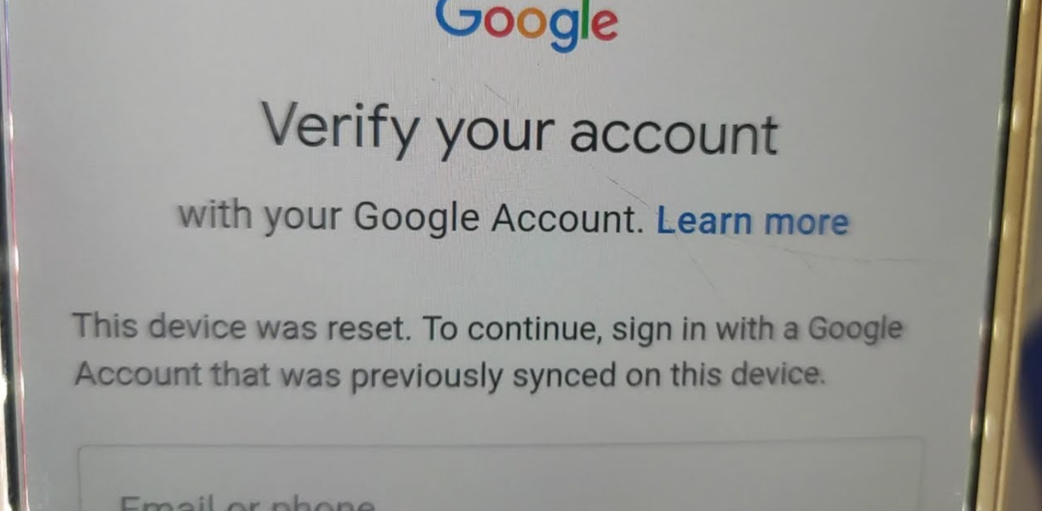 verify google account